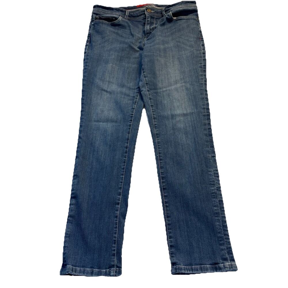 L.L. Bean Women’s Straight Slim Leg Jeans Size 12 (33x29) Cotton Stretch 292739